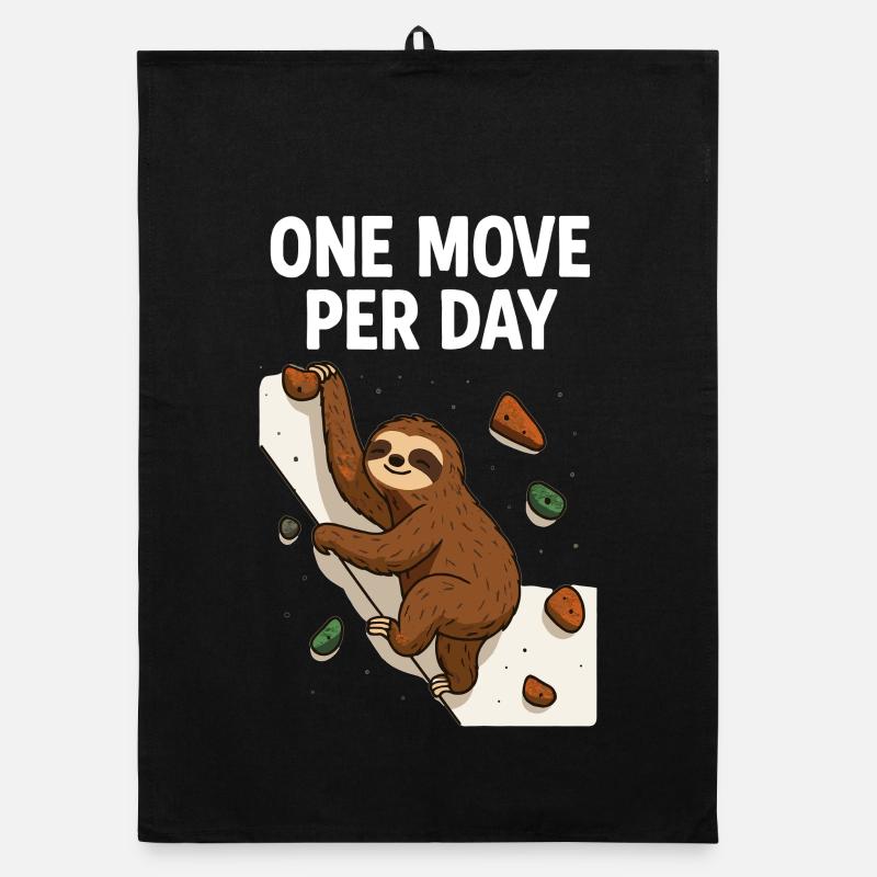 Sloth Bouldering: One Move Per Day Design Organic dish towel