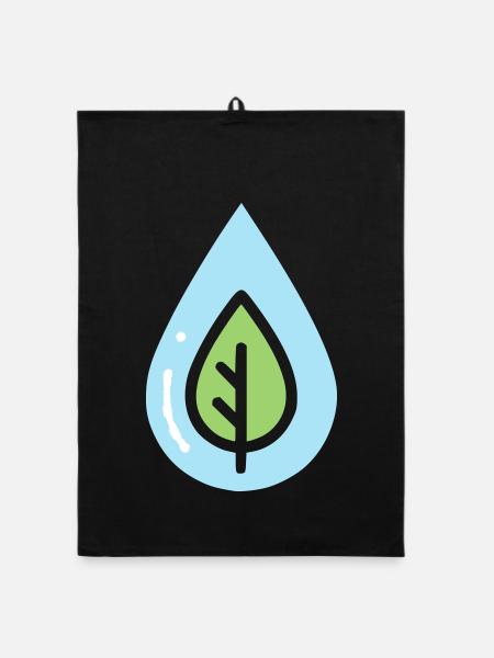 Eco Drop Nature Conservation - Torchon bio - noir - Devant