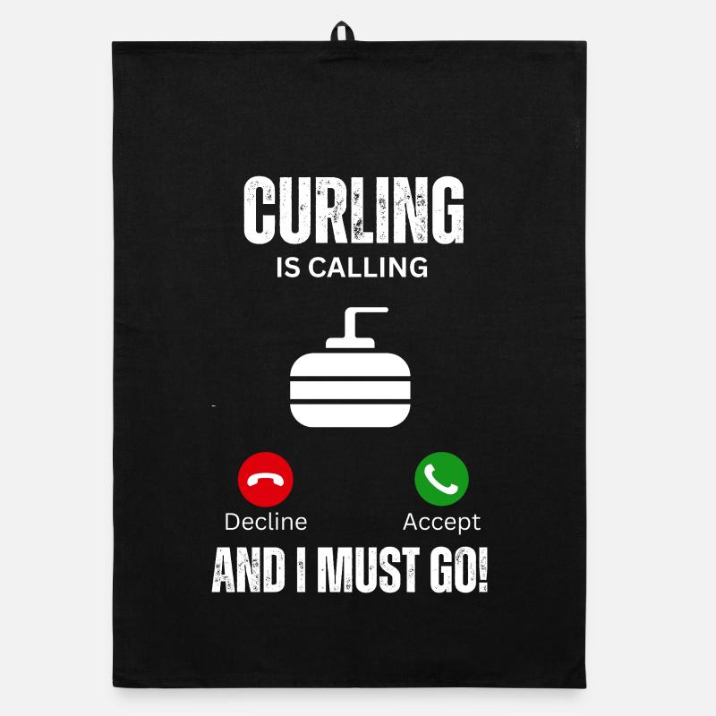 Curling ruft und ich muss gehen Organic Geschirrtuch