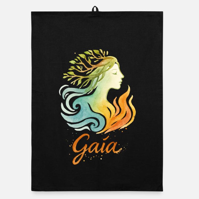 Gaia – Mutter Natur – Baum des Lebens Organic Geschirrtuch