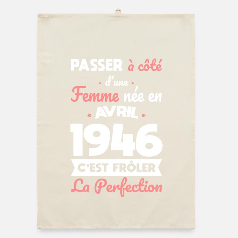 80. Geburtstag – Geboren im April 1946 Organic Geschirrtuch