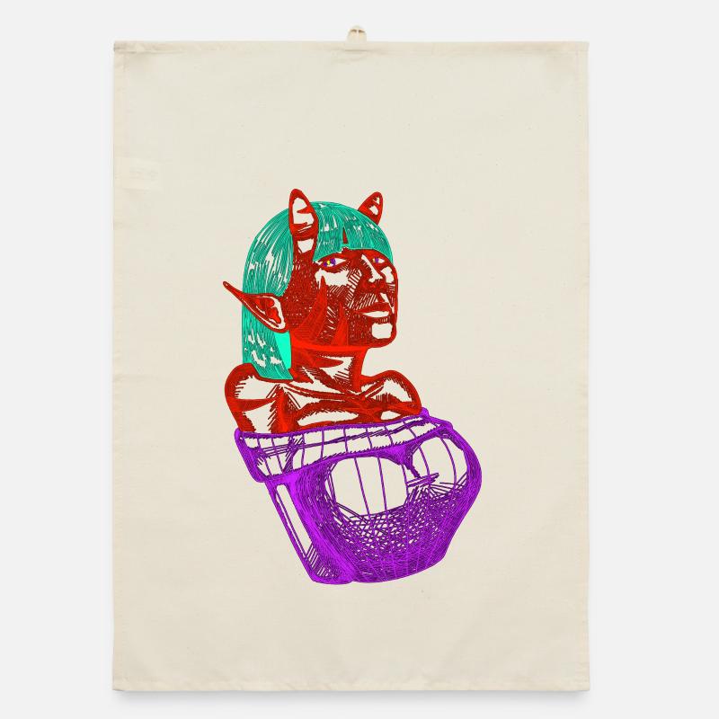 Crimson Demon  Organic dish towel