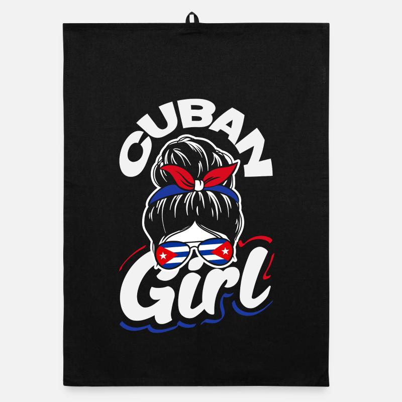 Kuba Stolz & Heimat - Cuba Flagge Design Organic Geschirrtuch