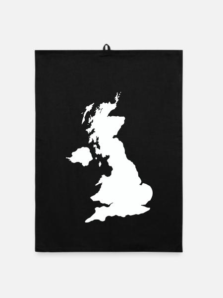 england_country - Organic dish towel - black - Front