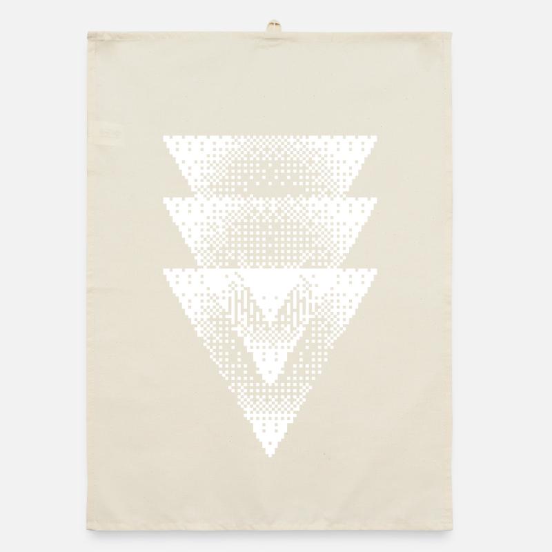 Halftone Triangle Cascade Organic dish towel