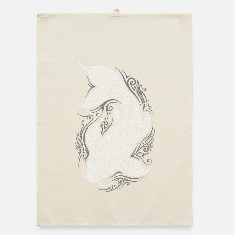 Ornament Koi Fish Organic dish towel