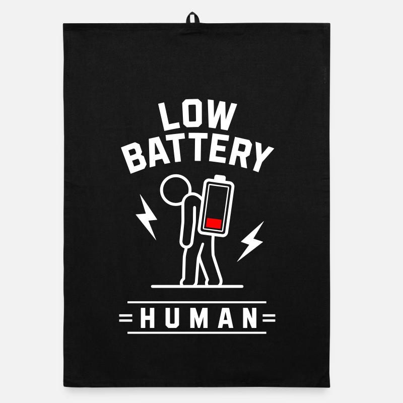 🪫LOW BATTERY HUMAN Organic Geschirrtuch