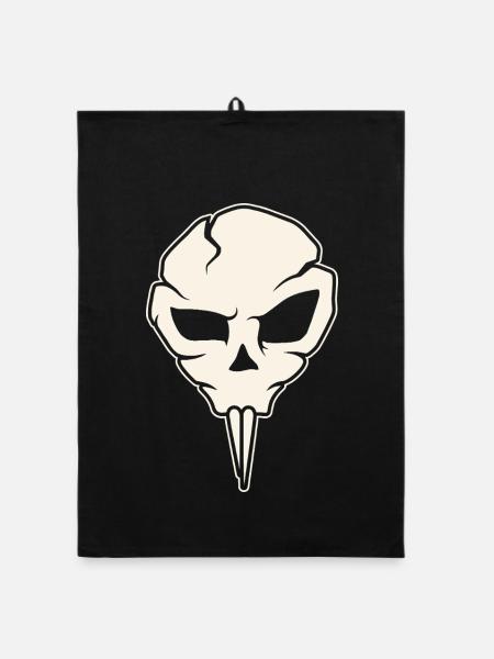 Nosferatu Totenkopf - Organic Geschirrtuch - Schwarz - Vorne