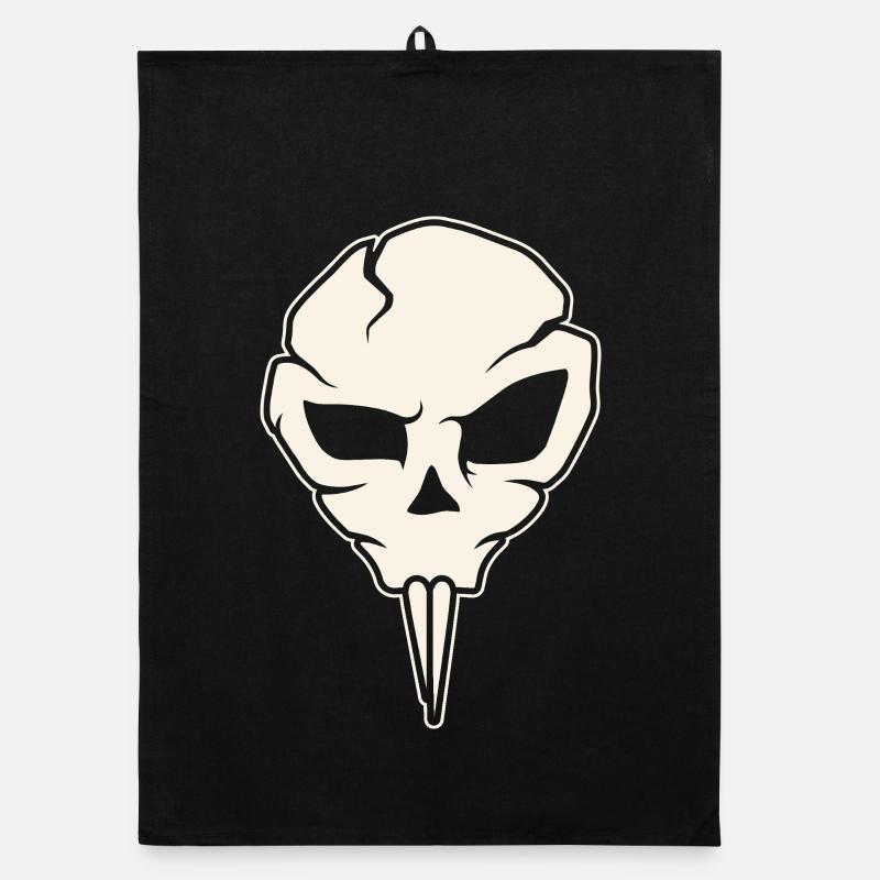 Nosferatu Totenkopf Organic Geschirrtuch