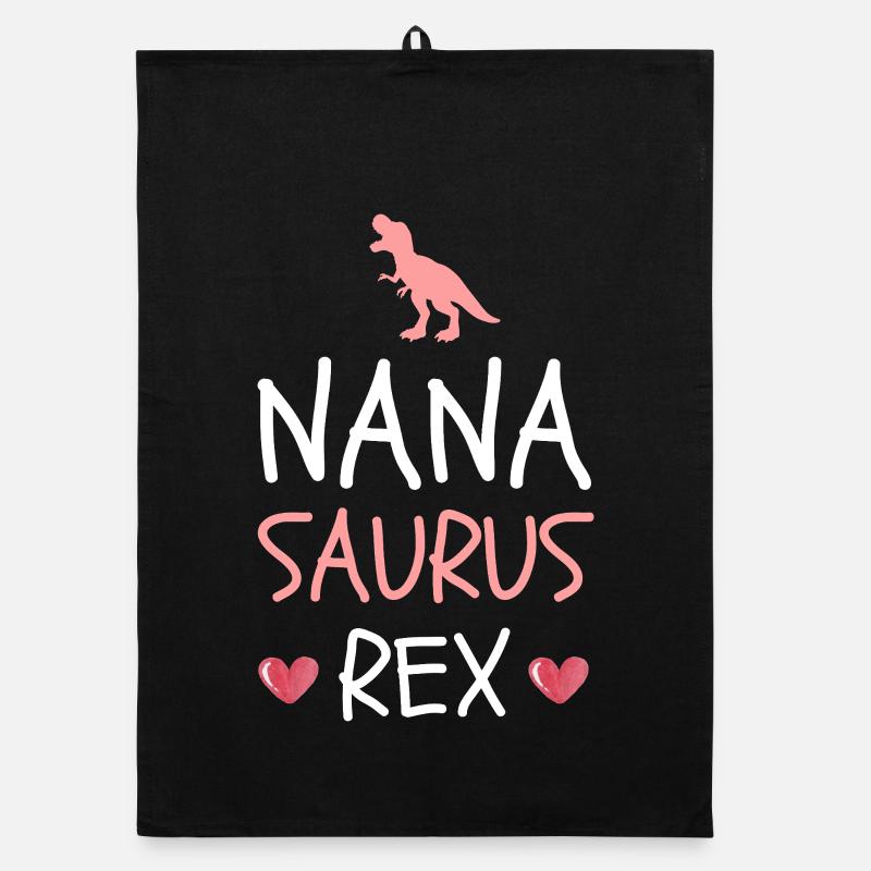 Nanasaurus Rex Niedliche Nana Dinosaurier-Großmutter Mutter Organic Geschirrtuch