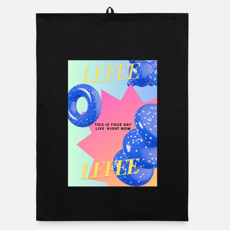 Vis ta journée – Explosion colorée de ballons Torchon bio