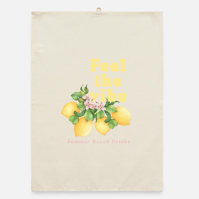 Feel the Vibe: Lemon Beach Drinks Organic dish towel