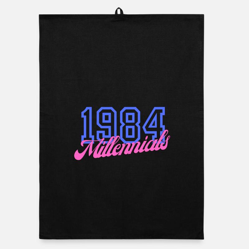 Millésime Année 1984 Impression d’art numérique Torchon bio