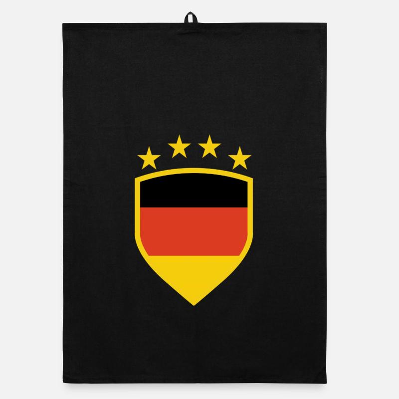 Deutsches Wappen mit Flaggenfarben Organic Geschirrtuch