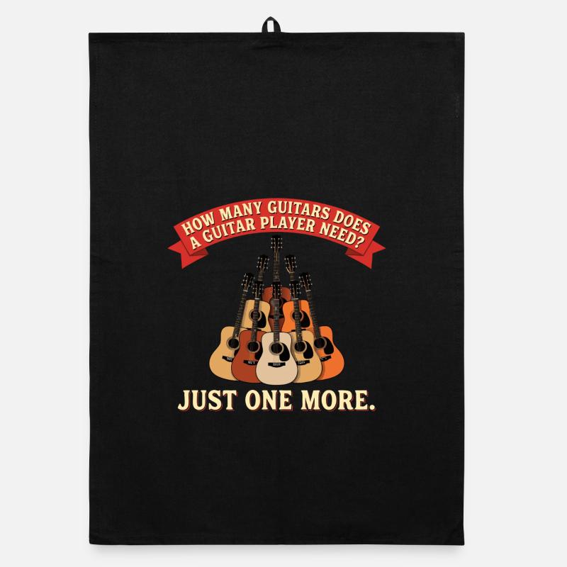 Guitar Player Design – Just One Guitar Left Organic dish towel
