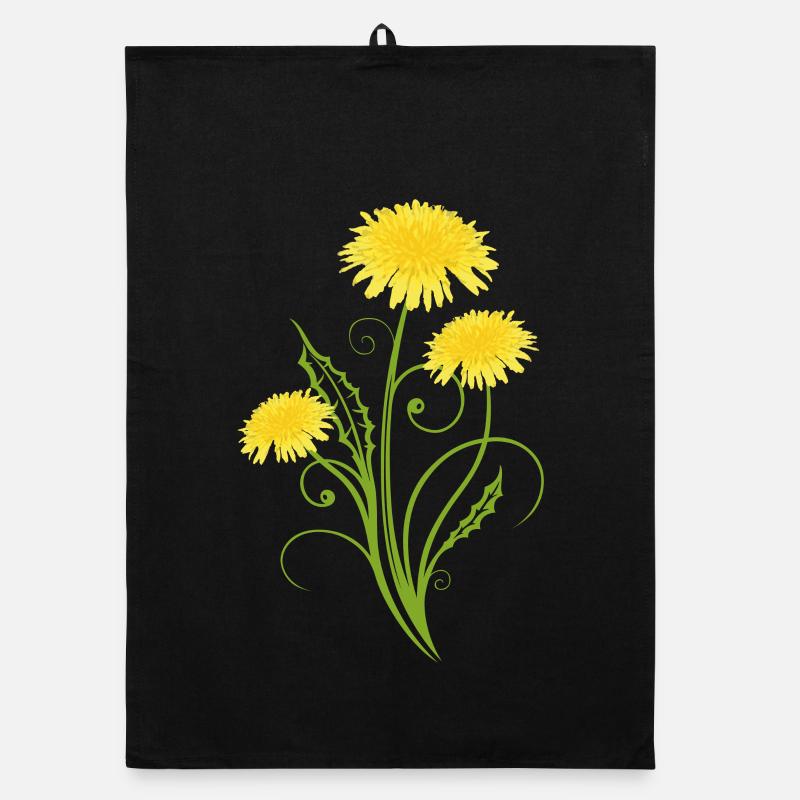 Realistic dandelion, dandelion, dandelion Organic dish towel