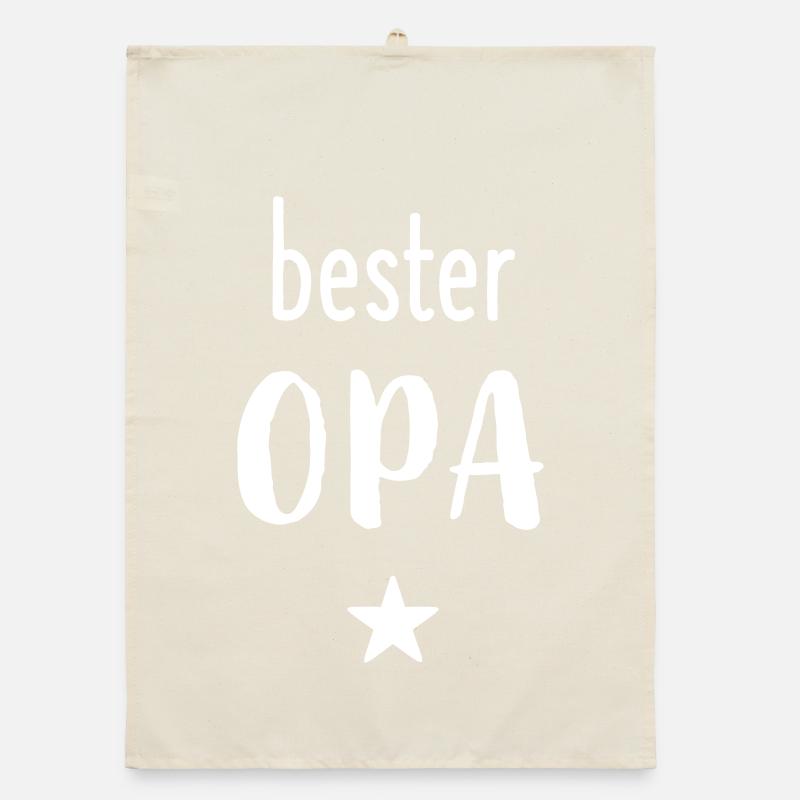 Bester Opa Stern I Liebe Geschenkidee Vater Papi Organic Geschirrtuch