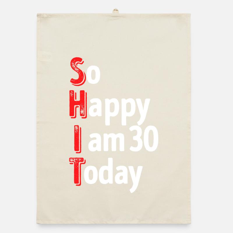 30s Statement Birthday 30 Years Old Organic dish towel