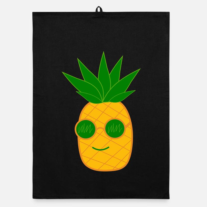 Pineapple with sunglasses summer t-shirt Organic dish towel