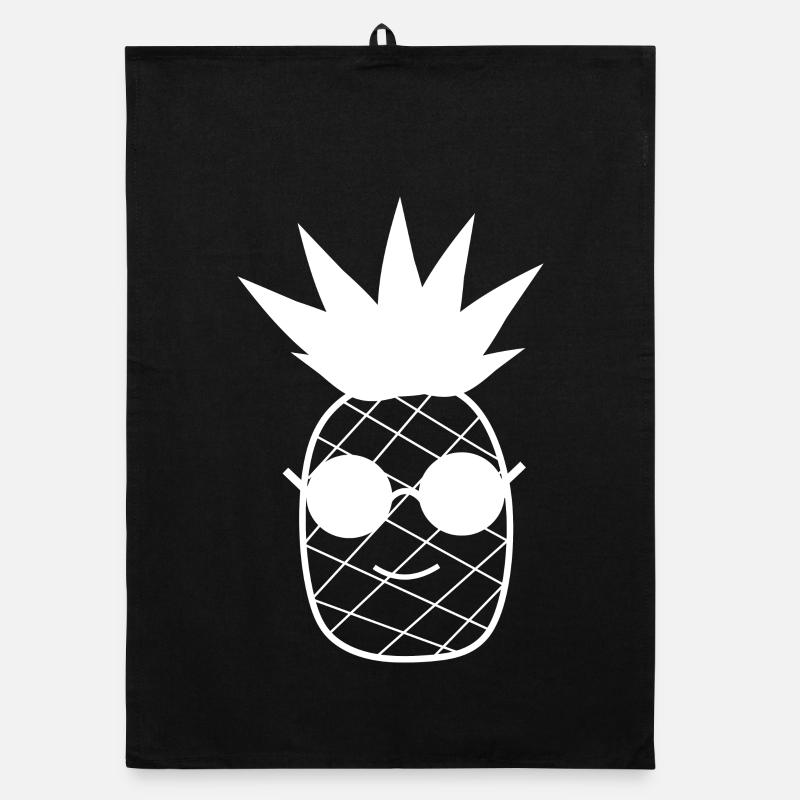 T-shirt d’été Ananas avec lunettes de soleil Torchon bio