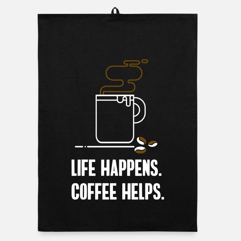 café aide barrista caféine café bureau slogan lol Torchon bio