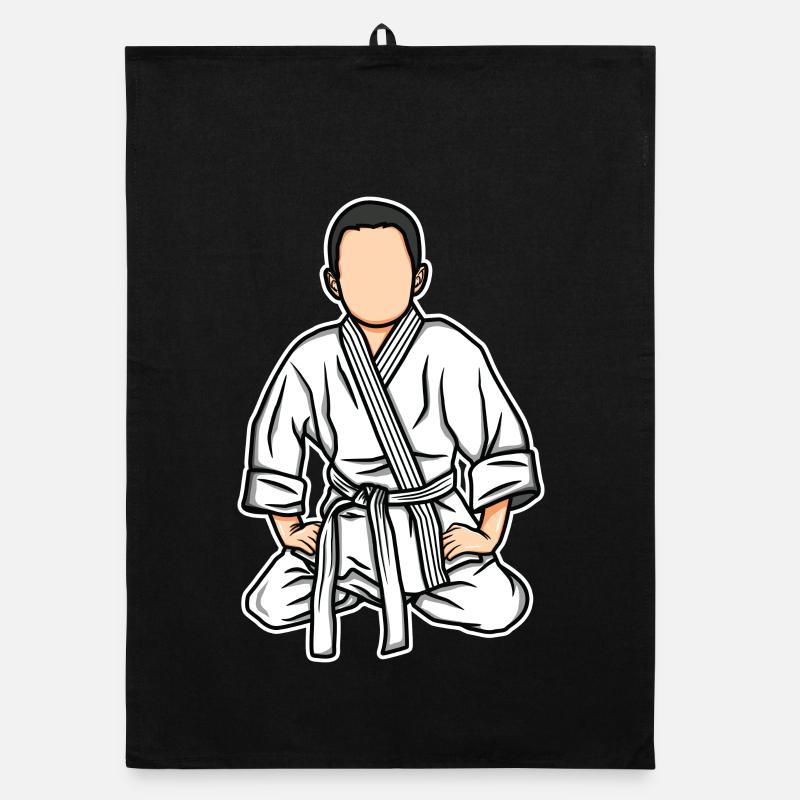 Funny judo kid Organic dish towel