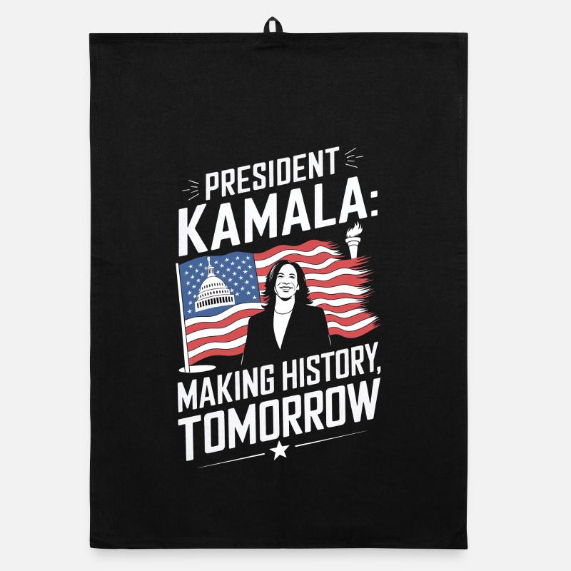 PRÄSIDENT KAMALA SCHREIBT MORGEN GESCHICHTE Organic Geschirrtuch