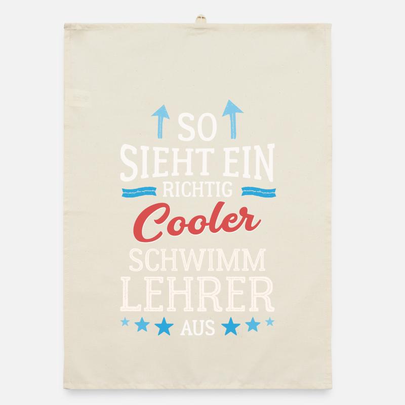 So sieht ein richtig cooler Schwimmlehrer aus Organic Geschirrtuch