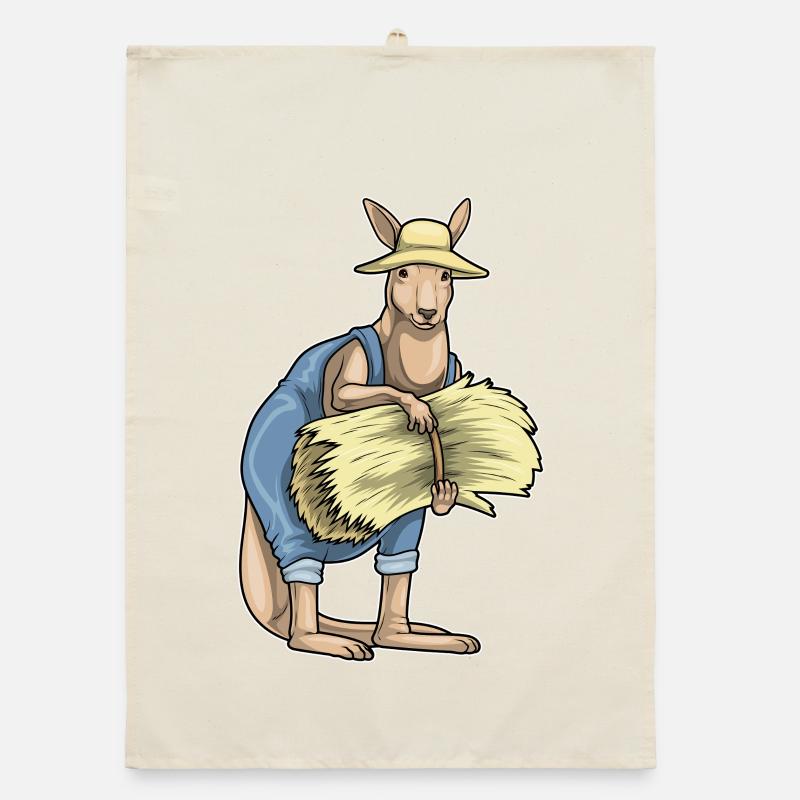 Kangaroo Farmer Straw Farm Organic dish towel