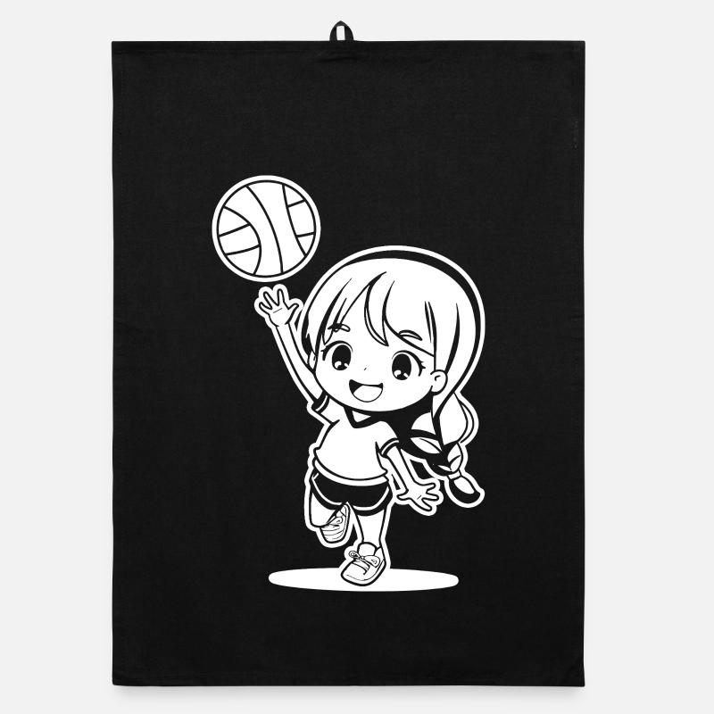 Little volleyball player Organic dish towel
