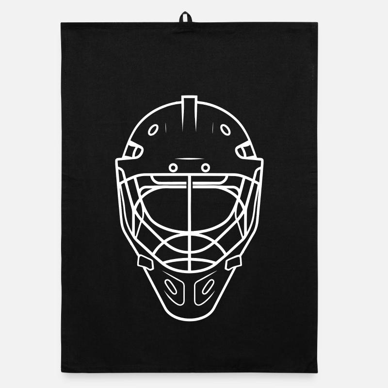 Casque de hockey sur glace dessin au trait Torchon bio