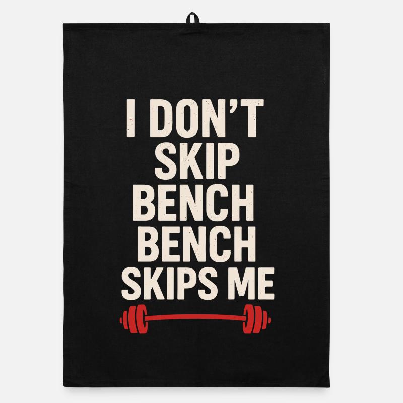 Drôle de développé couché Meme Spot Me Bro Powerlifting Torchon bio