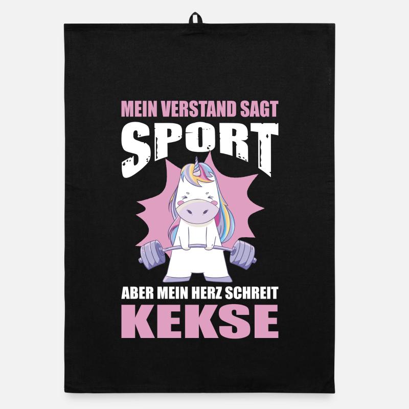Sport Outfit Lustiger Spruch  Organic Geschirrtuch
