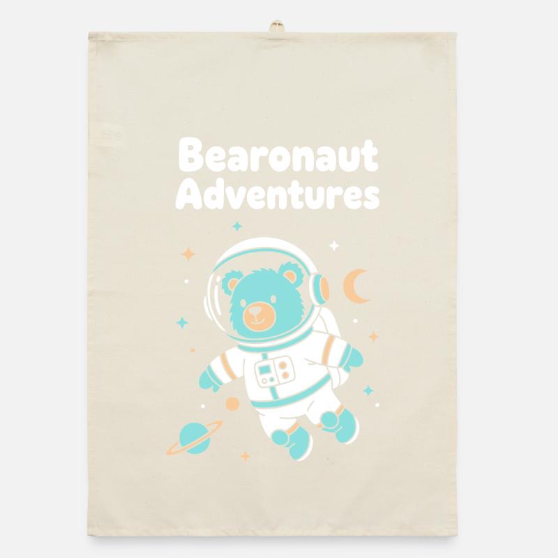 Bearonaut Abenteuer Raum Organic Geschirrtuch