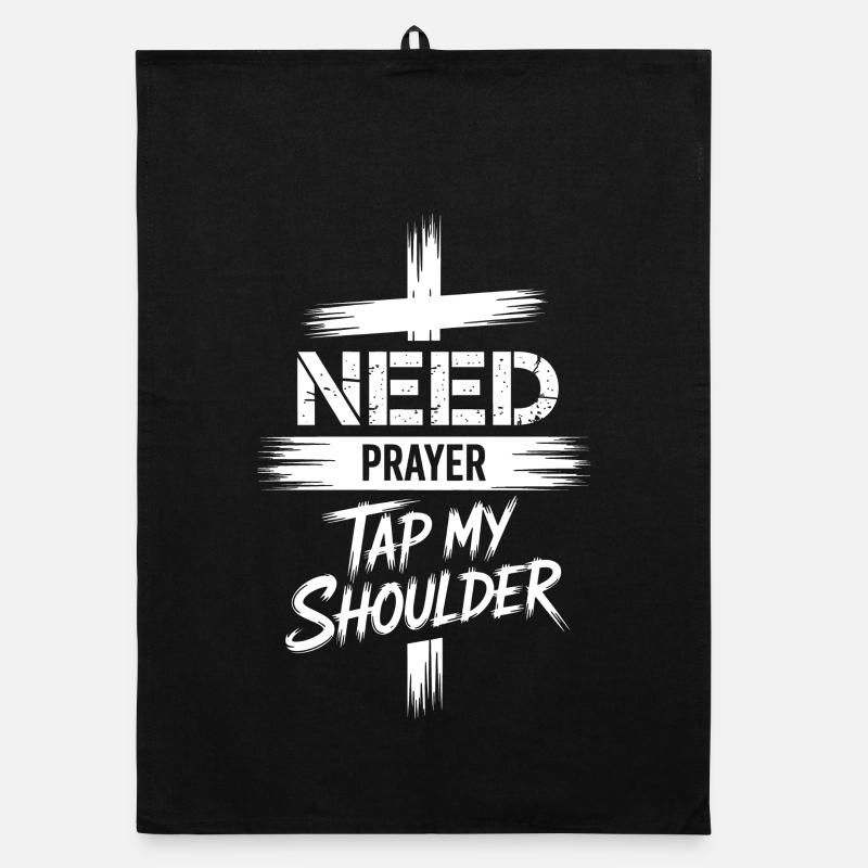Need Prayer Cross Tee Organic dish towel