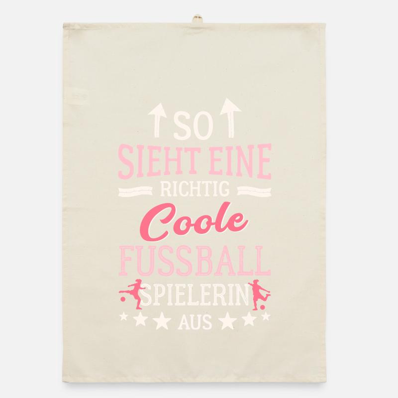 This is what a really cool soccer player looks like Organic dish towel