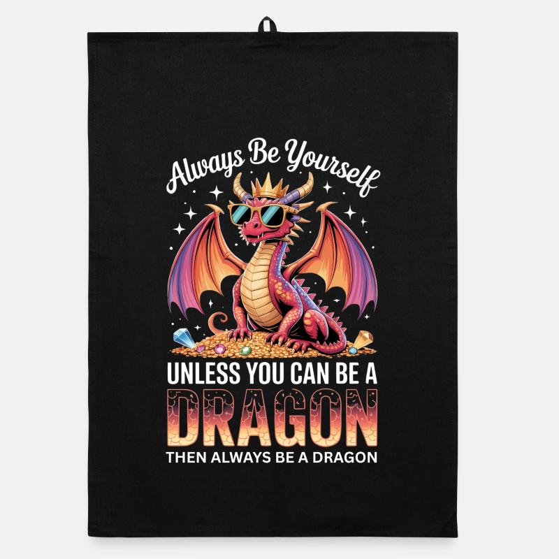 Sei immer du selbst, es sei denn, du kannst ein Drache sein Organic Geschirrtuch