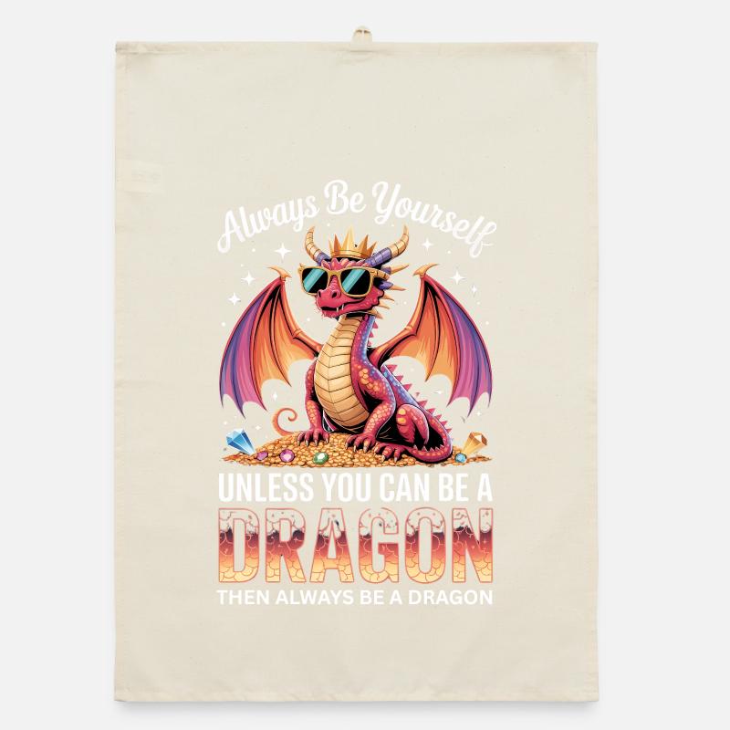 Sei immer du selbst, es sei denn, du kannst ein Drache sein Organic Geschirrtuch