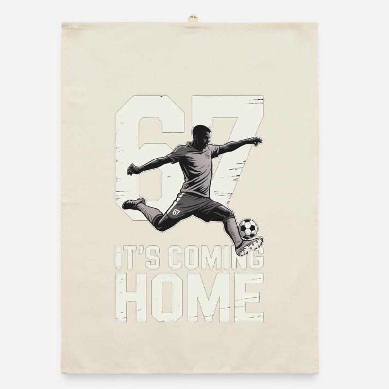 67 – Soccer Organic dish towel