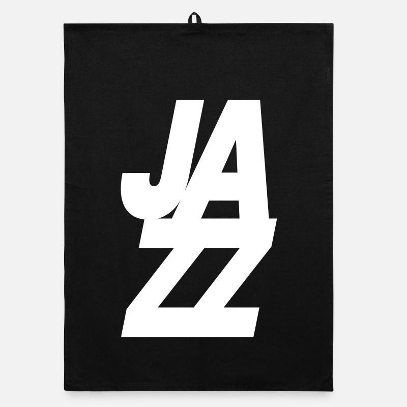 Conception audacieuse du logo de la musique jazz Torchon bio