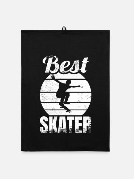 Best Skater - Organic dish towel - black - Front