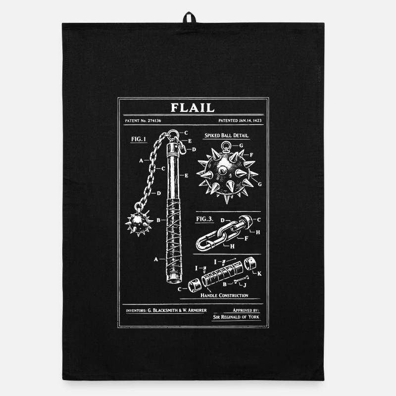 Plan médiéval de fléau de style breveté Torchon bio
