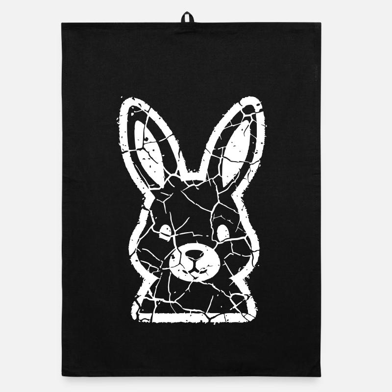 Bunny Head Grunge Vecteur de Pâques Torchon bio