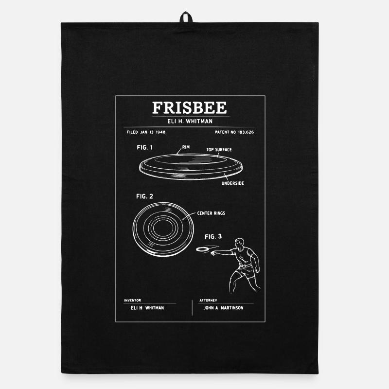 Plan de brevet de Frisbee Rétro Torchon bio