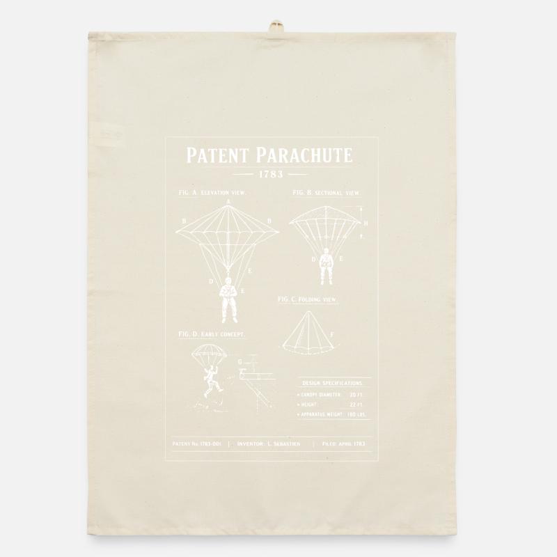 Patent-Fallschirm-Bauplan Organic Geschirrtuch