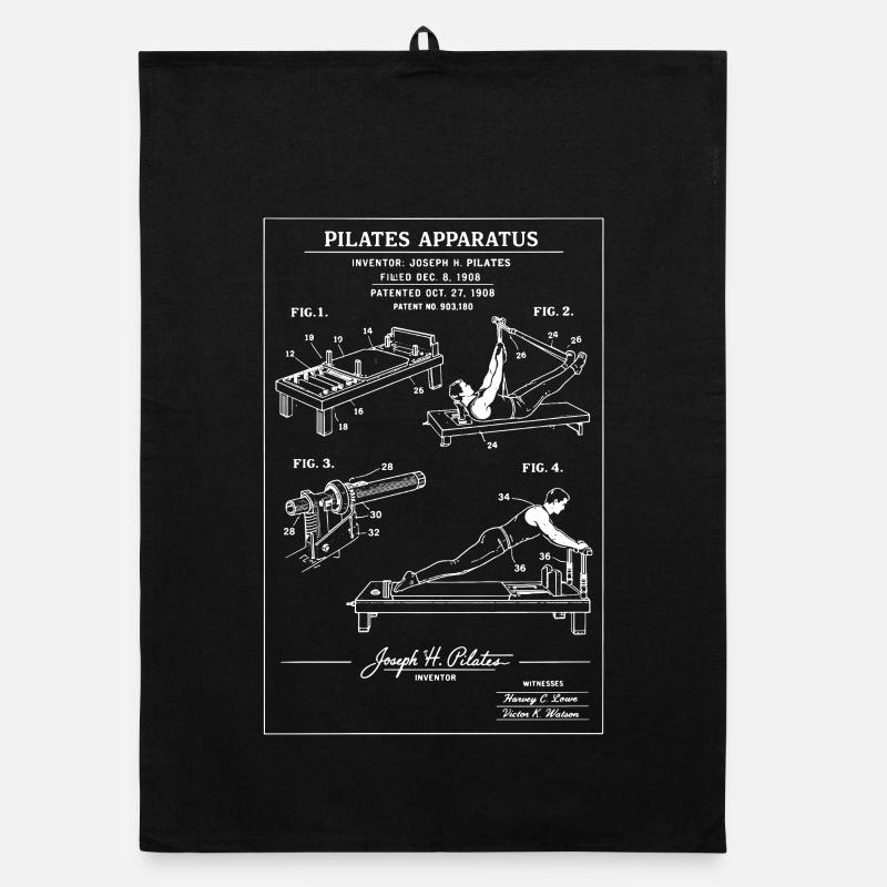 Pilates Apparatus Blueprint Organic dish towel