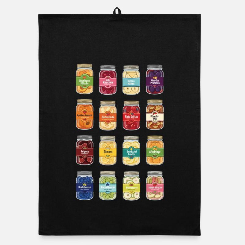 Fruit in a jar Organic dish towel