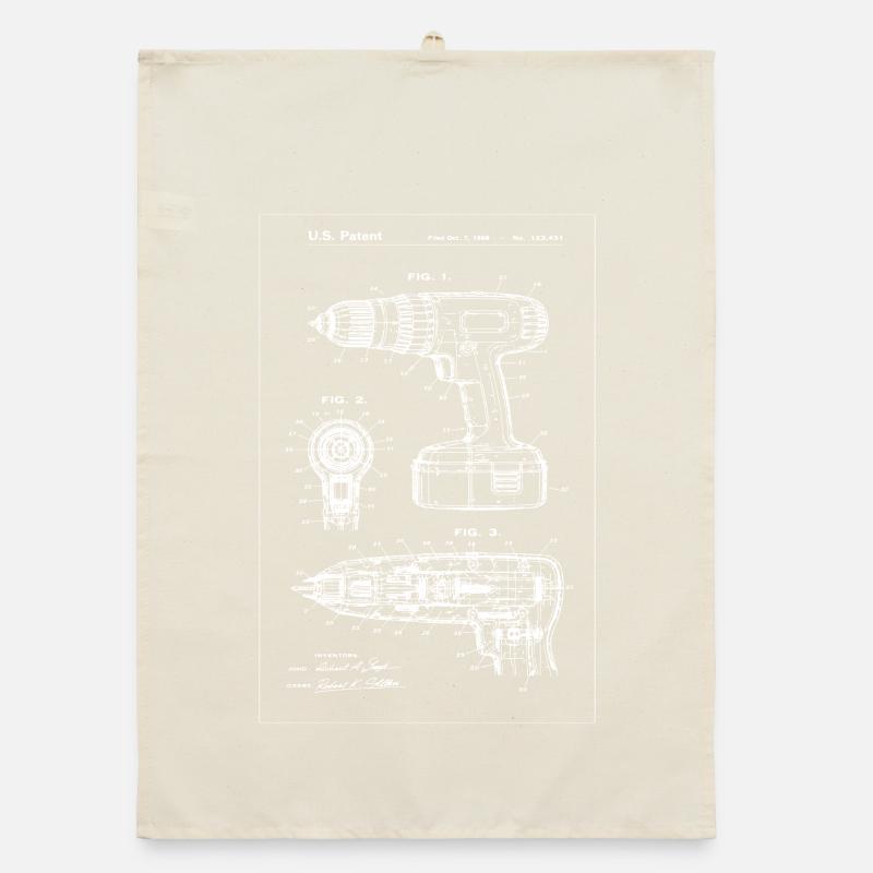 Œuvre d’art de plan de brevet de forage Torchon bio