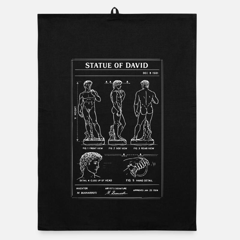 David Michelangelo Plan de la figure classique Torchon bio