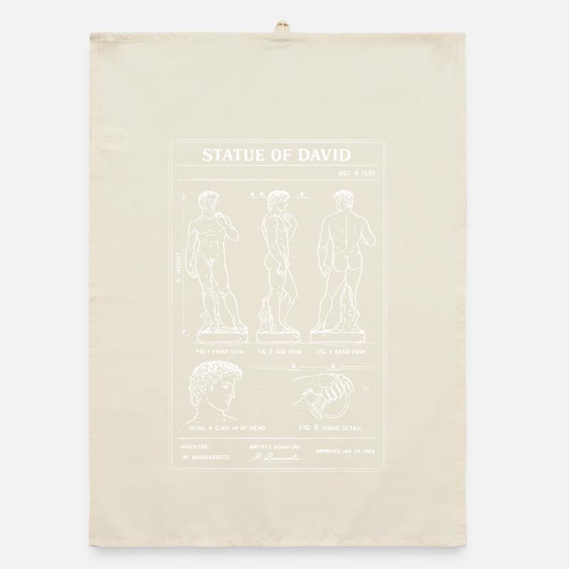 David Michelangelo Plan de la figure classique Torchon bio